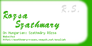rozsa szathmary business card