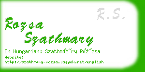 rozsa szathmary business card